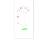 Wall 09" - Modern Grey 9 Inch Wall Cabinet